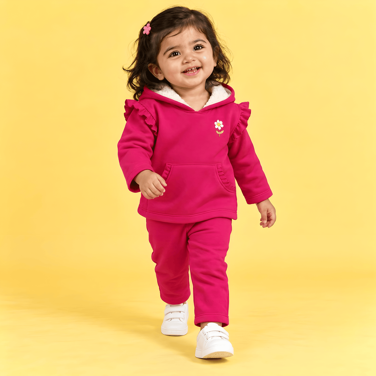 Cozy Bloom Girls Hoodie & Jogger Set