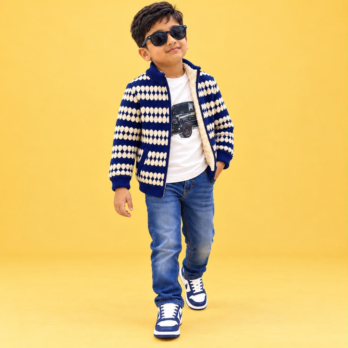 Navy Luxe Knit Jacket