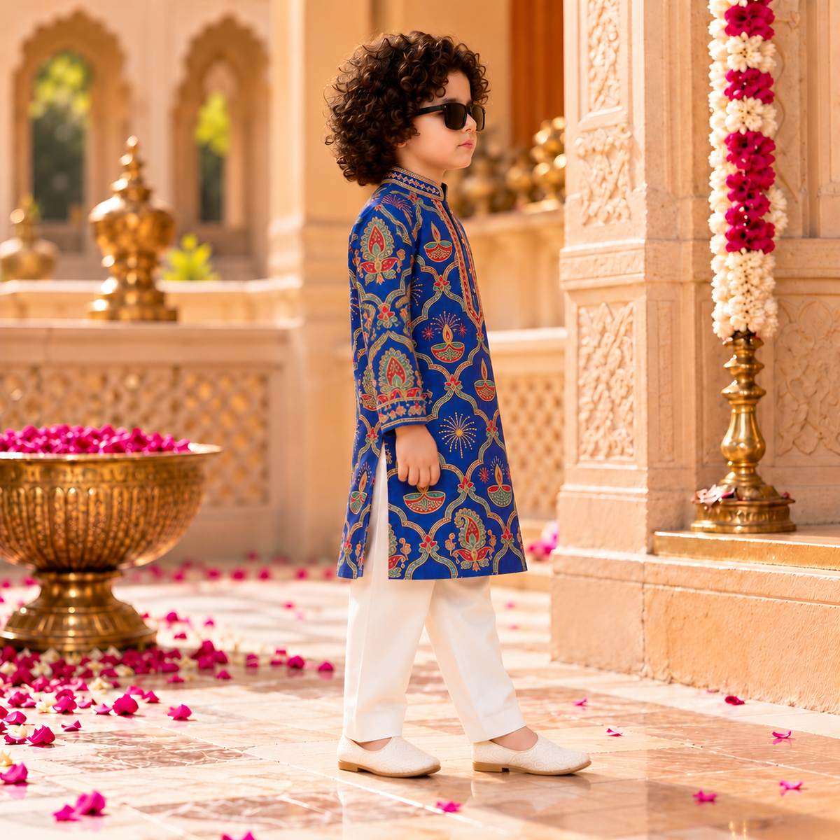 Royal Blue Utsav Festive Boys Kurta Pajama Set