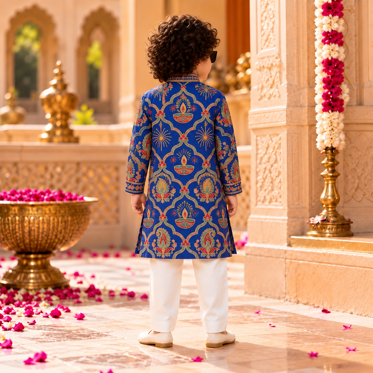 Royal Blue Utsav Festive Boys Kurta Pajama Set
