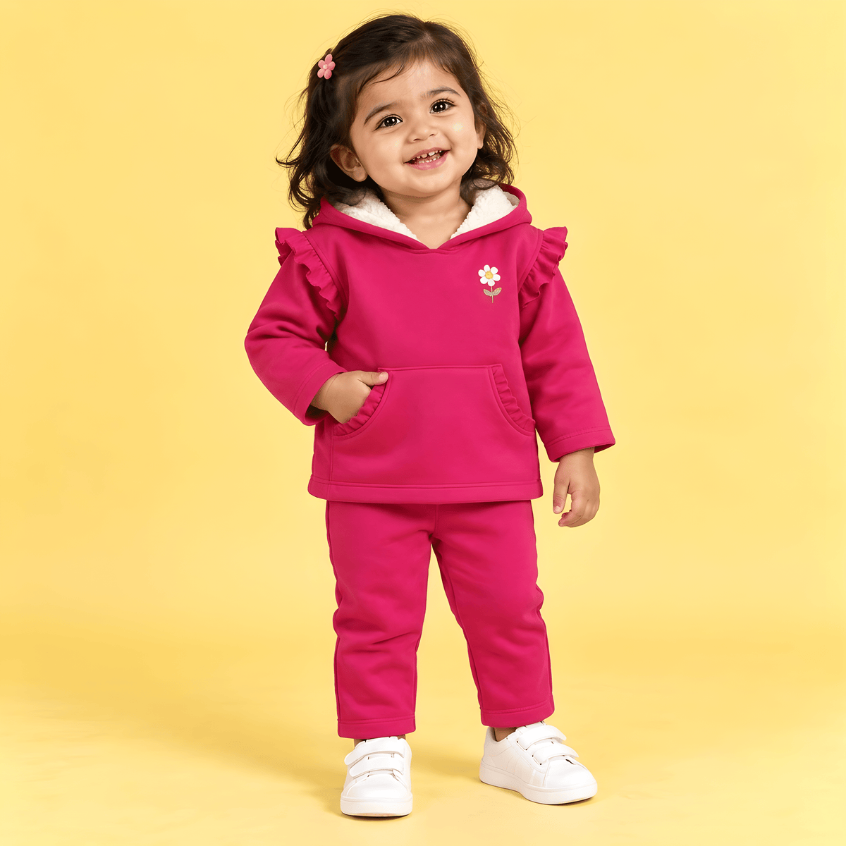 Cozy Bloom Girls Hoodie & Jogger Set