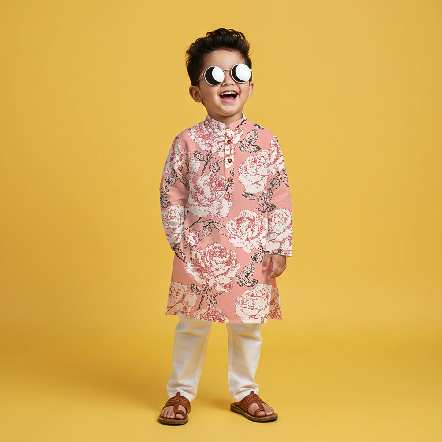 Pink Rosy Kurta Pajama Set