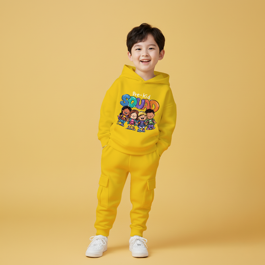Yellow Hoodie & Cargo Jogger Set