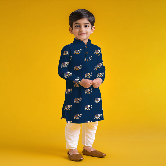 Elephant Parade Kurta Pajama Set