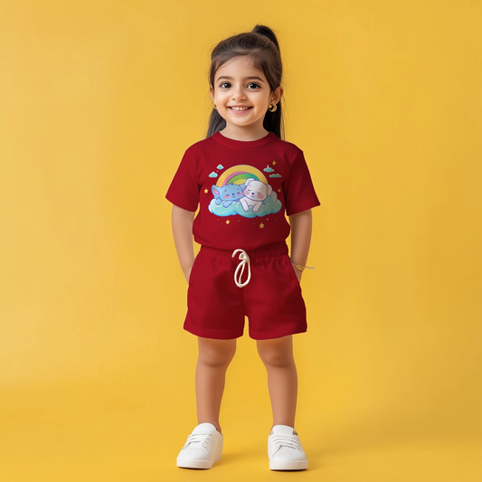 Sweet Dream Maroon  Co-ord Set