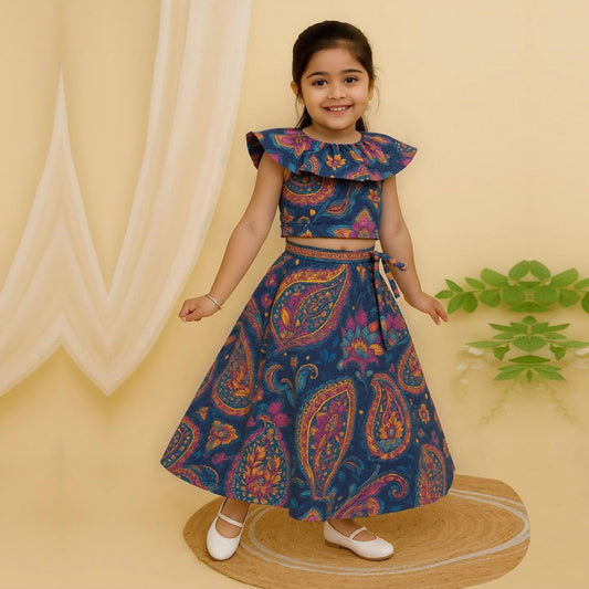 Paisley Silk Cotton Lehenga Set