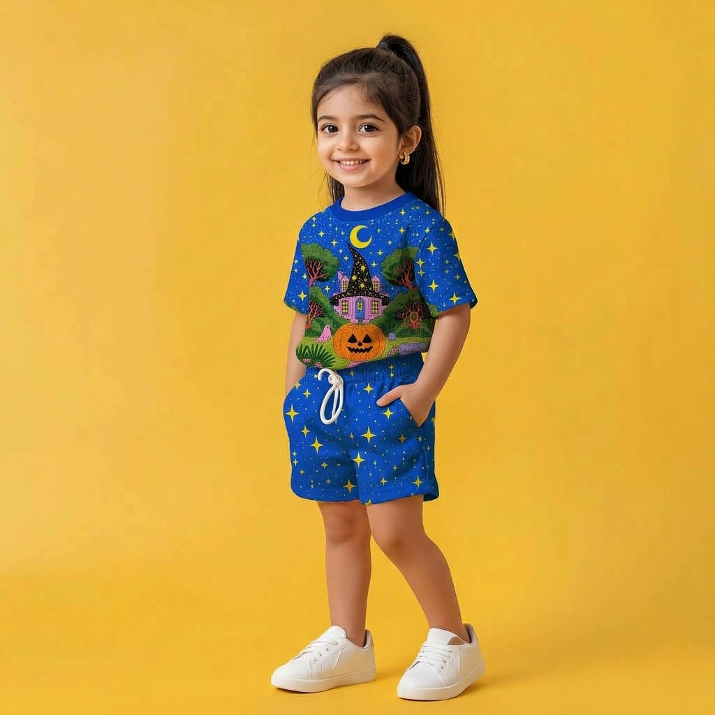 Midnight Pumpkin Magic – Kids Halloween Co-ord Set