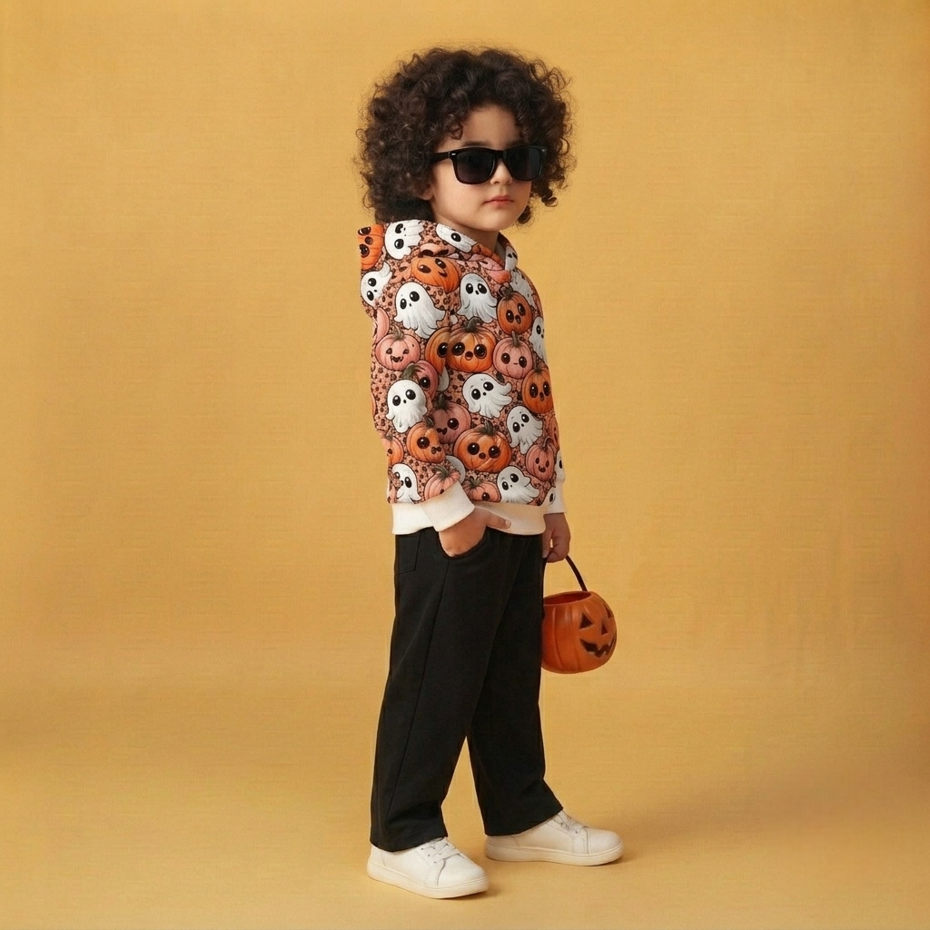 Pumpkin Boo Crew – Kids Halloween Hoodie Set